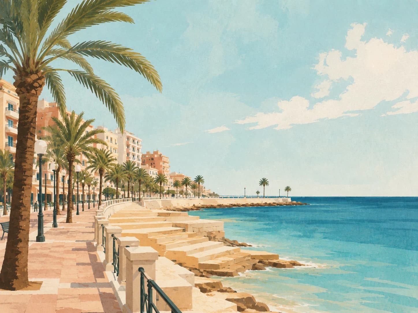 Illustration von Paseo Juan Aparicio in Torrevieja