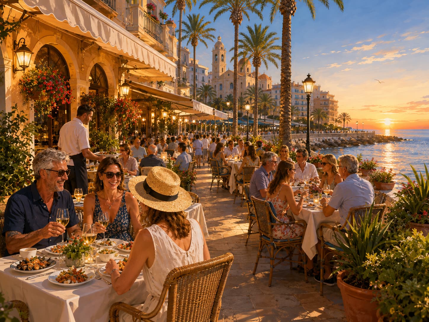 Restaurant- en plein sfeer in de omgeving van Torrevieja