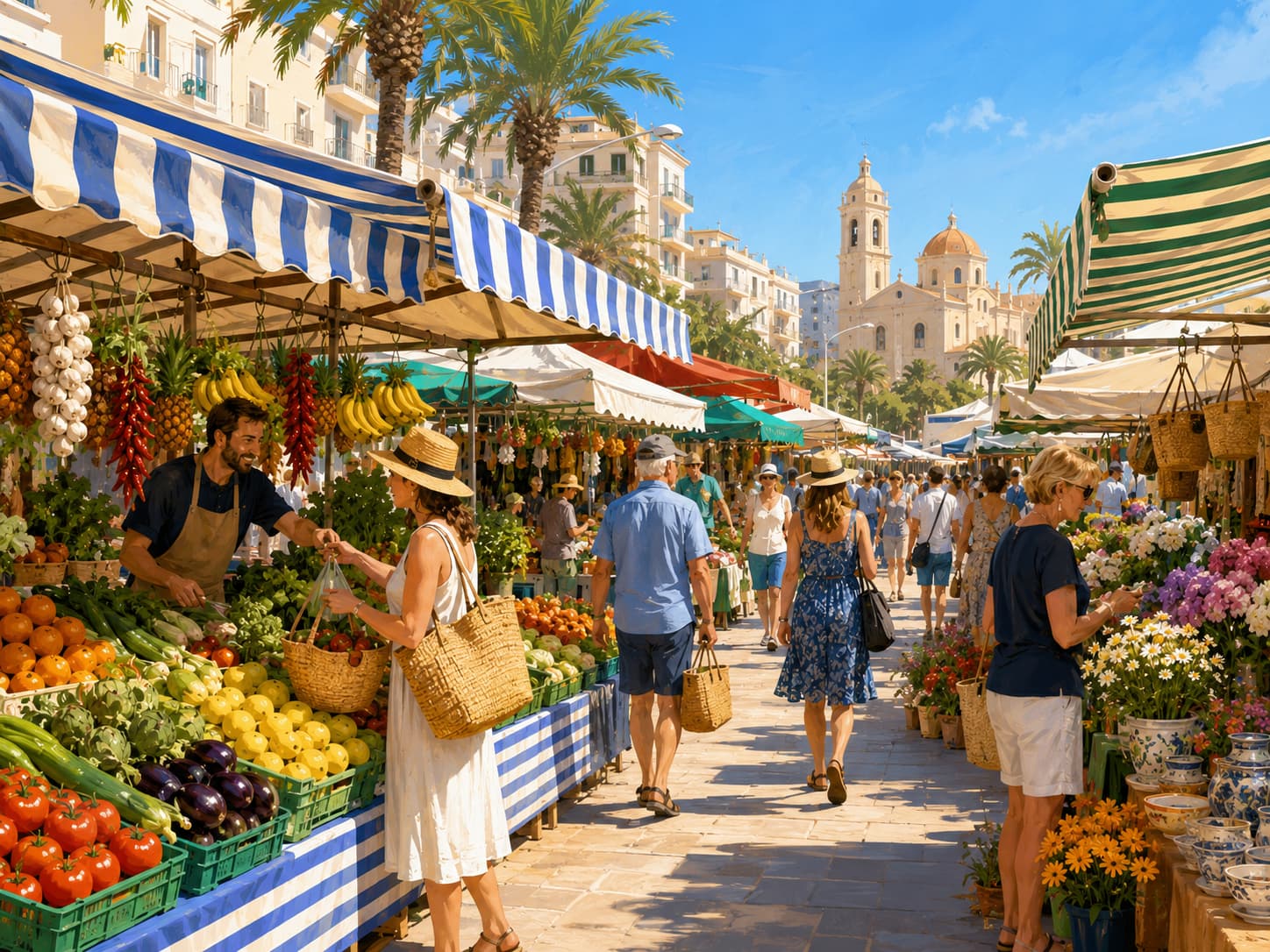 Byområdet i Torrevieja nær ukemarkedet